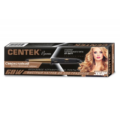 Конические щипцы для завивки Centek CT-2077 Bronze Конические щипцы для завивки Centek CT-2077 Bronze