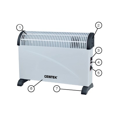 Конвекционный обогреватель CT-6124 2000Вт(20м), ТУРБО ОБОГРЕВ, настенный крепёж, 3 режима нагрева Конвекционный обогреватель CT-6124 2000Вт(20м), ТУРБО ОБОГРЕВ, настенный крепёж, 3 режима нагрева