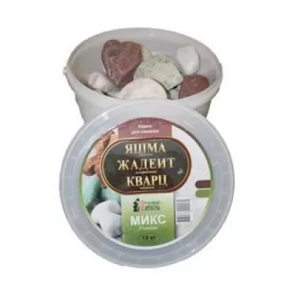 Камень для бани Микс премиум (яшма, кварц, жадеит) 15 кг (40) Атлант С/П Камень для бани Микс премиум (яшма, кварц, жадеит) 15 кг (40) Атлант С/П