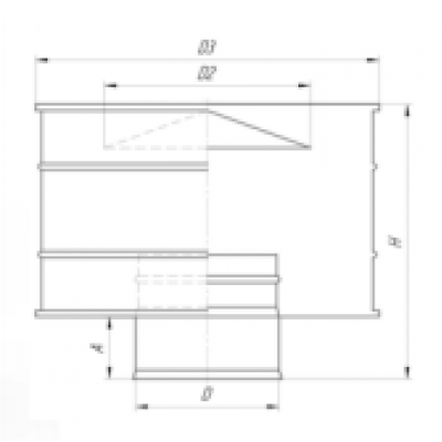Зонт с дефлектором, УМК ф 300, AISI 439/0,5мм, (К), h=280мм Зонт с дефлектором, УМК ф 300, AISI 439/0,5мм, (К), h=280мм