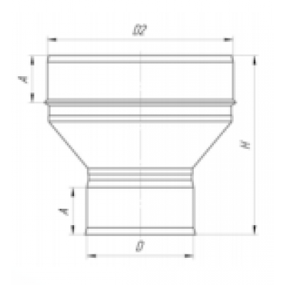 Переходник УМК ф 220х250, AISI 439/1,0мм Переходник УМК ф 220х250, AISI 439/1,0мм