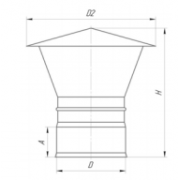 Зонт УМК ф 100, Оц/0,5мм, тип-2