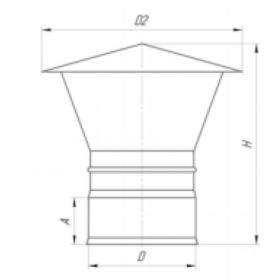 Зонт УМК ф 110, Оц/0,5мм, тип-2 Зонт УМК ф 110, Оц/0,5мм, тип-2