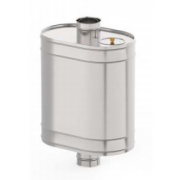 Бак на трубе для печи, 60л, УМК ф 115, AISI 439/0,8мм, (штуцер 3/4")