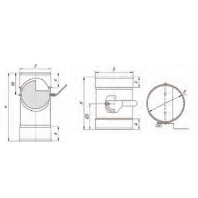 Шибер 0,2 м, УМК ф 115, AISI 439/1,0мм Шибер 0,2 м, УМК ф 115, AISI 439/1,0мм