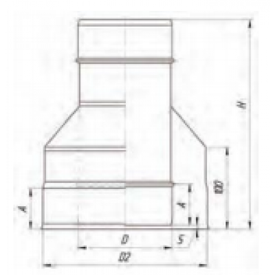 Оголовок-переход УМК ф 200х280, AISI 439/439, 1,0мм/0,5мм, (К), тип-2 Оголовок-переход УМК ф 200х280, AISI 439/439, 1,0мм/0,5мм, (К), тип-2