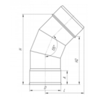 Отвод 135*, УМК ф 130, AISI 439/0,5мм, тип-2 Отвод 135*, УМК ф 130, AISI 439/0,5мм, тип-2