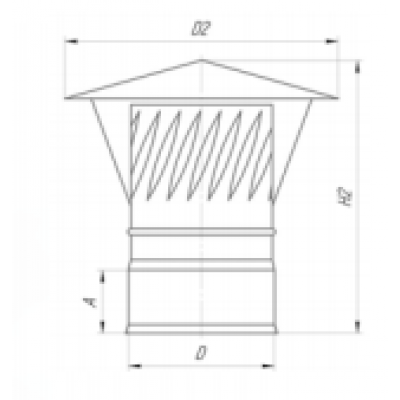 Зонт с и/г, УМК ф 80, AISI 439/0,5мм, тип-2 Зонт с и/г, УМК ф 80, AISI 439/0,5мм, тип-2