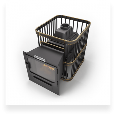 Печь банная Сабантуй Квадро чугун 16 панорама Печь банная Сабантуй Квадро чугун 16 панорама