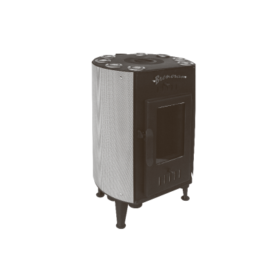 Печь-камин «Канадка» в сетке серебро Печь-камин «Канадка» в сетке серебро