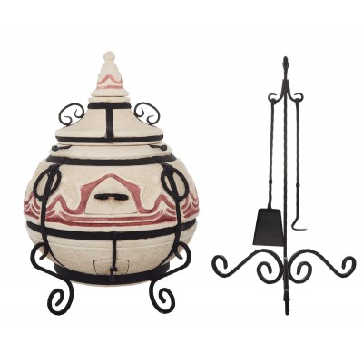 Печь Тандыр Амфора Восточный со стойкой для аксессуаров в комплекте Печь Тандыр Амфора Восточный со стойкой для аксессуаров в комплекте