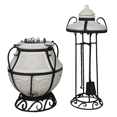 Печь Тандыр Амфора Аладдин мини со стойкой - подставкой под крышку в комплекте Печь Тандыр Амфора Аладдин мини со стойкой - подставкой под крышку в комплекте