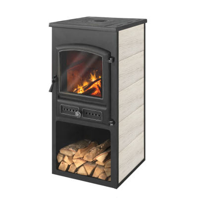 Печь-камин ЭТНА (БКД) с плитой Бежевая высокая Печь-камин ЭТНА (БКД) с плитой Бежевая высокая