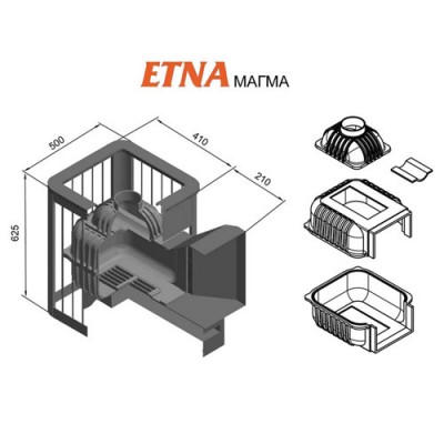 Банная печь ETNA Магма 14 (ДТ-3С) Банная печь ETNA Магма 14 (ДТ-3С)