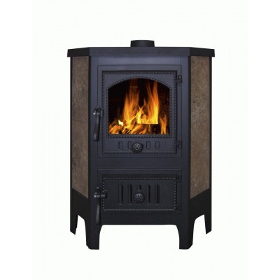 Печь - камин Бавария угловая чугун с плитой Печь - камин Бавария угловая чугун с плитой