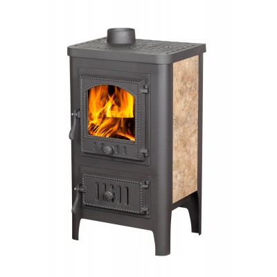 Печь - камин Бавария Оптима чугун с плитой Печь - камин Бавария Оптима чугун с плитой