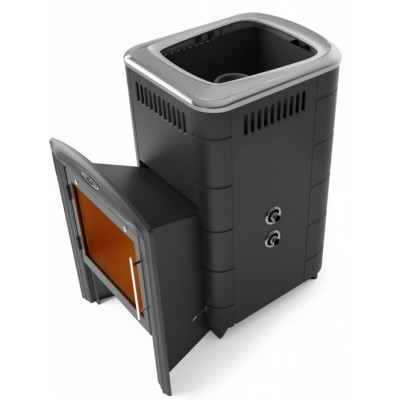 Печь банная ТМФ Тунгуска Cast Витра ТО антрацит Печь банная ТМФ Тунгуска Cast Витра ТО антрацит