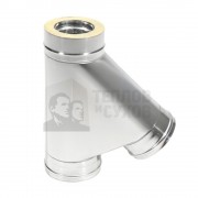 Тройник Теплов и Сухов Термо 45* ТРТ-Р 304-0.8/304 D120/220 с хомутом