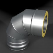 Отвод Теплов и Сухов ОТ-Р 87* 304, 0,5/304, 0,5 d 120/220 с хомутом на замке