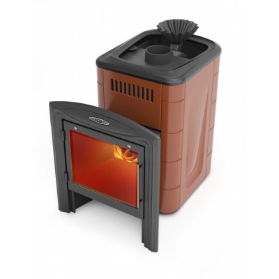 Печь банная ТМФ Гейзер Мини 2016 Carbon Витра ЗК терракота Печь банная ТМФ Гейзер Мини 2016 Carbon Витра ЗК терракота