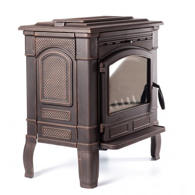 Печь - камин FireWay Gunter чугунная (патина медь) Печь - камин FireWay Gunter чугунная (патина медь)