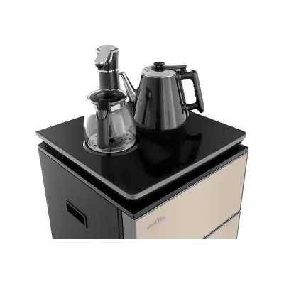 Кулер для воды HIBERG F-91FGY напольный с электрическим чайником и двумя режимами воды в кране Кулер для воды HIBERG F-91FGY напольный с электрическим чайником и двумя режимами воды в кране