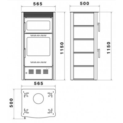 Печь-камин отопительная Hosseven ROSE BURGUNDY Печь-камин отопительная Hosseven ROSE BURGUNDY