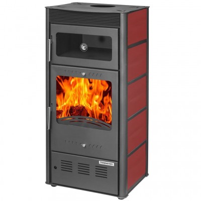 Печь-камин отопительная Hosseven ROSE OVEN BURGUNDY Печь-камин отопительная Hosseven ROSE OVEN BURGUNDY