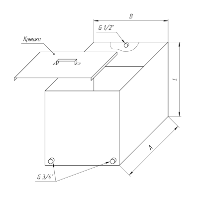 Бак "Комфорт" для теплообменника 90л Бак "Комфорт" для теплообменника 90л