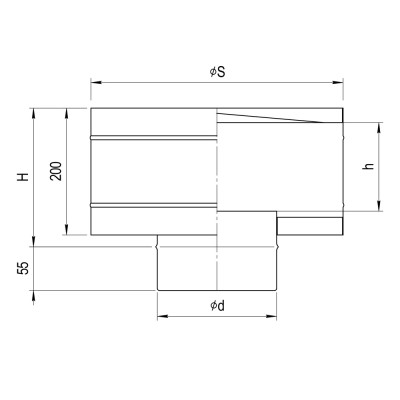 Зонт-Д с ветрозащитой Ferrum (430/0,5 мм) Ф130 Зонт-Д с ветрозащитой Ferrum (430/0,5 мм) Ф130