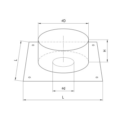 Потолочно проходной узел Ferrum (430/0,5 мм) Ф180 Потолочно проходной узел Ferrum (430/0,5 мм) Ф180