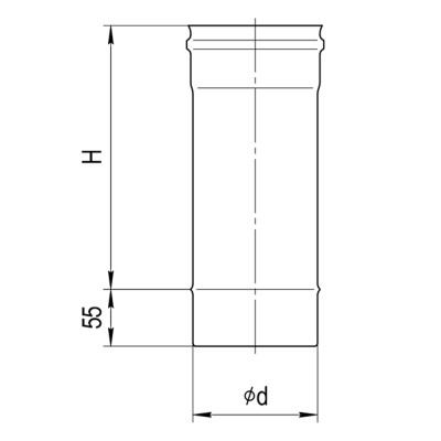 Дымоход 0,25м Ferrum (430/0,5 мм) Ф160 Дымоход 0,25м Ferrum (430/0,5 мм) Ф160