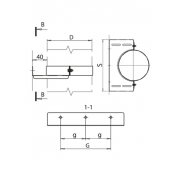 Стеновой хомут Ferrum (AISI 430) Ф100