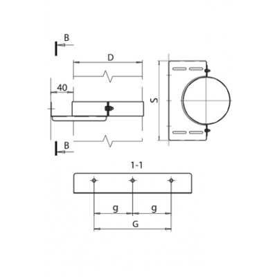 Стеновой хомут Ferrum (AISI 430) Ф80 Стеновой хомут Ferrum (AISI 430) Ф80