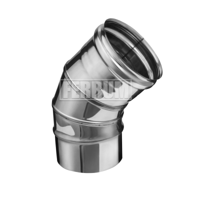 Колено 3 сек. угол 135° Ferrum (430/0,5 мм) Ф130 Колено 3 сек. угол 135° Ferrum (430/0,5 мм) Ф130