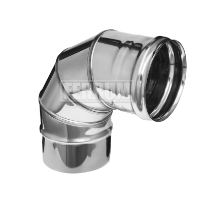 Колено 4 сек. угол 90° Ferrum (430/0,5 мм) Ф200 Колено 4 сек. угол 90° Ferrum (430/0,5 мм) Ф200