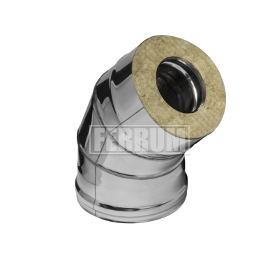 Сэндвич-колено 135° Ferrum (430/0,8мм + оц.) Ф200х280 Сэндвич-колено 135° Ferrum (430/0,8мм + оц.) Ф200х280