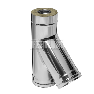 Сэндвич-тройник 135° Ferrum (430/0,8мм + нерж.) Ф200х280 Сэндвич-тройник 135° Ferrum (430/0,8мм + нерж.) Ф200х280