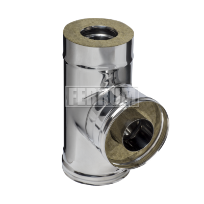 Сэндвич-тройник 90° Ferrum (430/0,8мм + оц.) Ф160х250 Сэндвич-тройник 90° Ferrum (430/0,8мм + оц.) Ф160х250