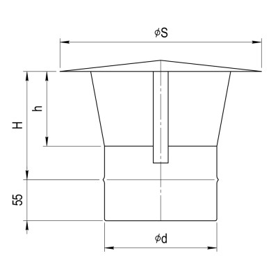 Зонт-Д Ferrum (430/0,5 мм) Ф135 Зонт-Д Ferrum (430/0,5 мм) Ф135