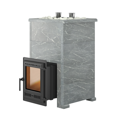 Печь для бани Эверест "Steam Master 38 ЧУГУН" Талькохлорит, S-40 Печь для бани Эверест "Steam Master 38 ЧУГУН" Талькохлорит, S-40