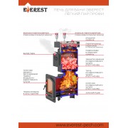 Печь для бани Эверест "Легкий пар Профи" под обкладку Б/В (чугунная закрытая каменка)