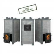 Печь Эверест "Легкий пар Профи" каменка «по-серому», Талькохлорит, S-50 мм