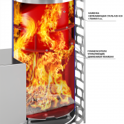 Печь для бани Эверест "Steam Master 38 INOX (ИНОКС)" Амфиболит, S-40