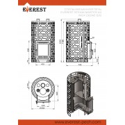 Печь для бани Эверест "Steam Master" 44 НЕРЖ. (320М) б/в