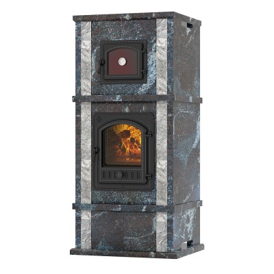 Печь-камин с духовкой EVEREST «KAFA» Амфиболит Печь-камин с духовкой EVEREST «KAFA» Амфиболит