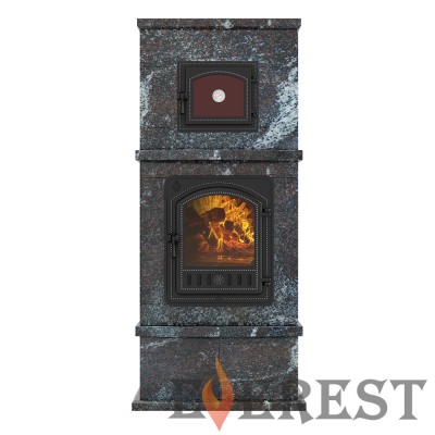 Печь-камин с духовкой EVEREST «KORELA» Амфиболит Печь-камин с духовкой EVEREST «KORELA» Амфиболит