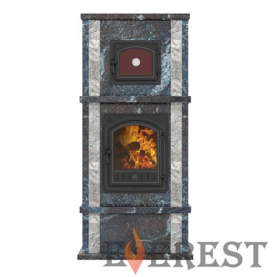 Печь-камин с духовкой EVEREST «KAFA» Амфиболит Печь-камин с духовкой EVEREST «KAFA» Амфиболит