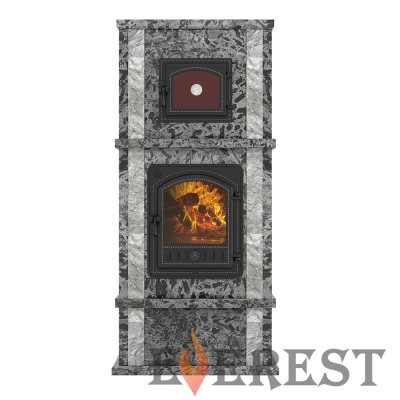 Печь-камин с духовкой EVEREST «KAFA» Пироксенит Элит Печь-камин с духовкой EVEREST «KAFA» Пироксенит Элит