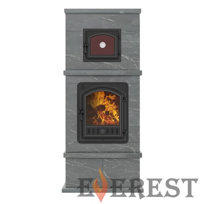 Печь-камин с духовкой EVEREST «KORELA» Талькохлорит Печь-камин с духовкой EVEREST «KORELA» Талькохлорит